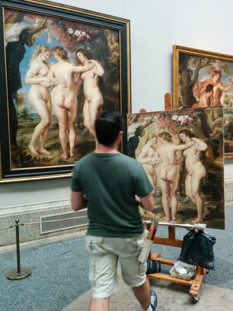 Painting at del prado